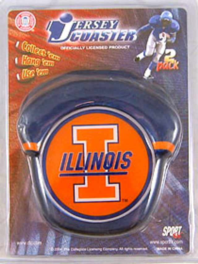 Juego de posavasos estilo camiseta de Illinois Fighting Illini CO