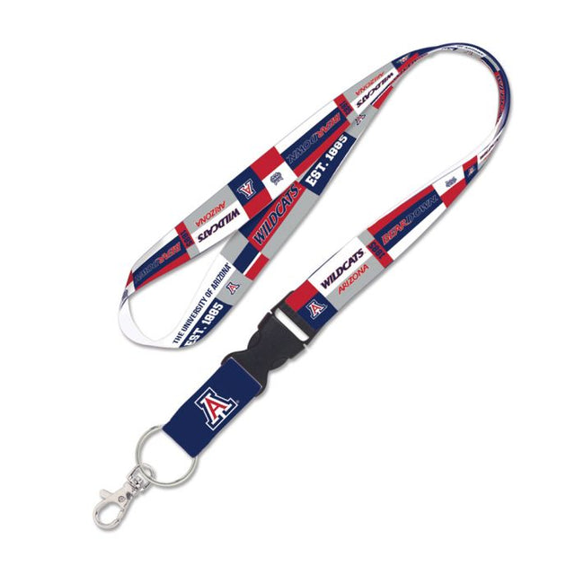 Arizona Wildcats COLOR BLOCK Lanyard w/detachable buckle 1"