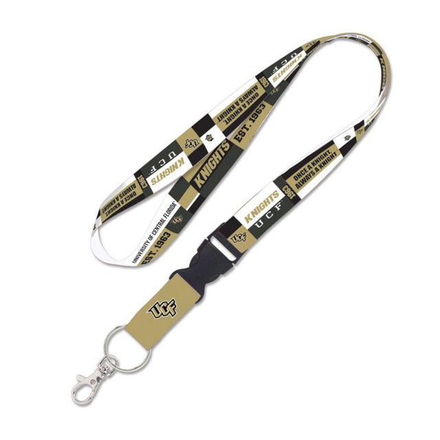 UCF Knights COLOR BLOCK Lanyard w/detachable buckle 1"