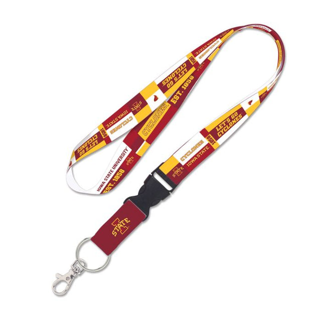 Cordón COLOR BLOCK de Iowa State Cyclones con hebilla desmontable de 1"