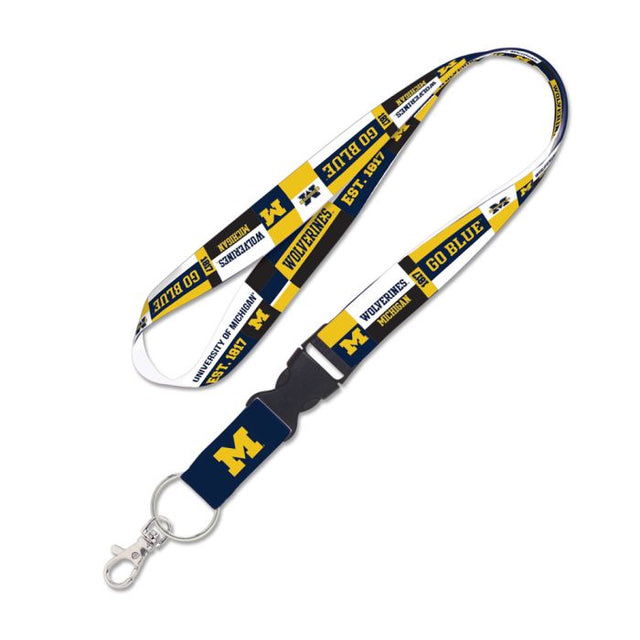 Cordón COLOR BLOCK de Michigan Wolverines con hebilla desmontable de 1"