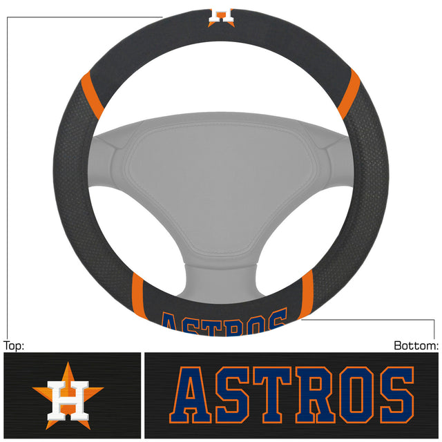 Funda para volante de los Houston Astros de malla y costura