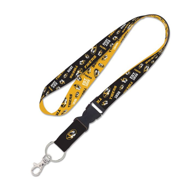 Missouri Tigers Scatterprint Lanyard w/detachable buckle 1"