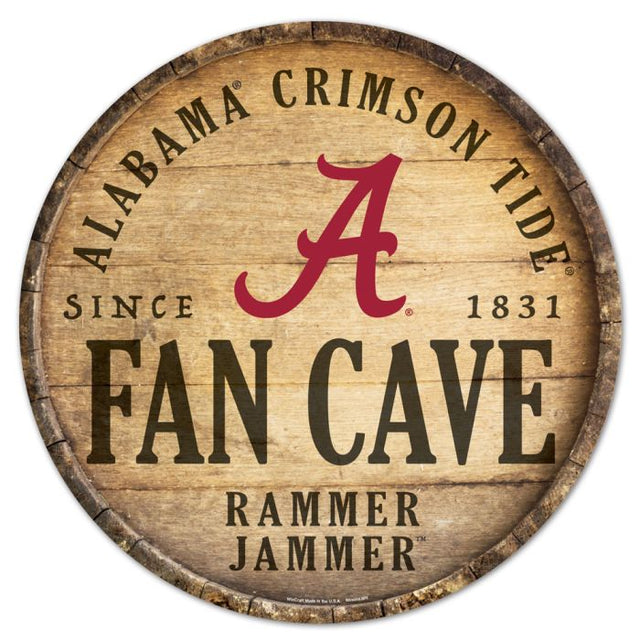 Alabama Crimson Tide Wood Sign 14" Rnd