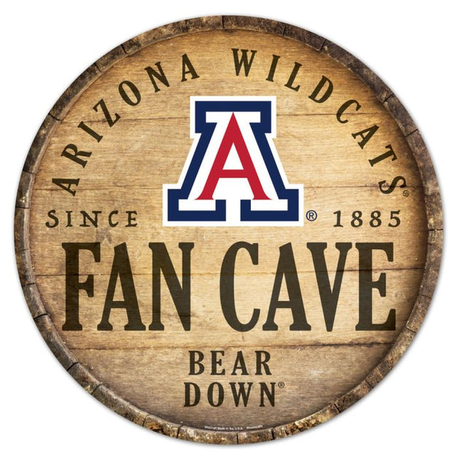 Arizona Wildcats Wood Sign 14" Rnd