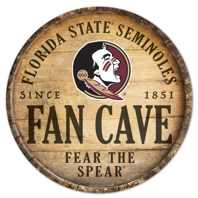 Florida State Seminoles Wood Sign 14" Rnd