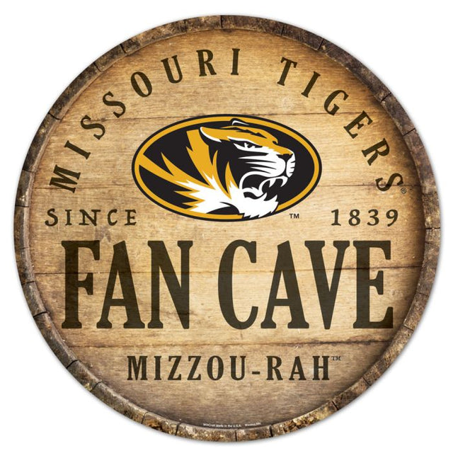 Missouri Tigers Wood Sign 14" Rnd