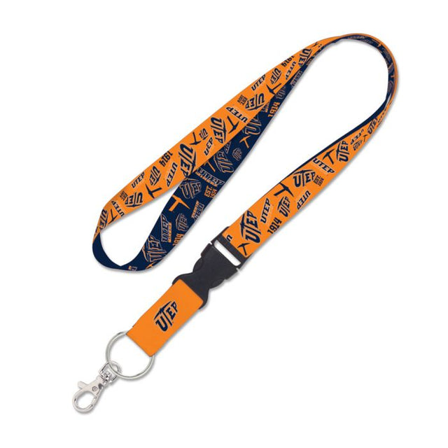 UTEP Miners SCATTERPRINT Lanyard w/detachable buckle 1"