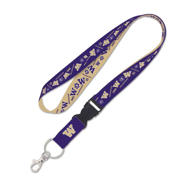 Washington Huskies SCATTERPRINT Lanyard w/detachable buckle 1"