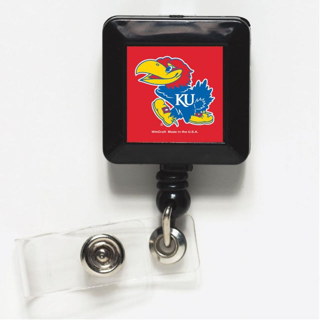 Porta credencial retráctil de los Kansas Jayhawks