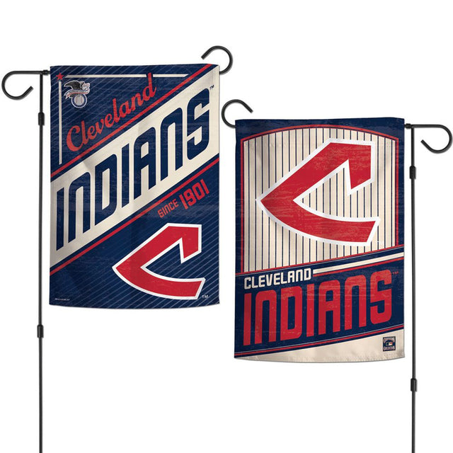 Bandera de los Cleveland Guardians de 12 x 18 pulgadas, estilo jardín, de 2 lados, Cooperstown