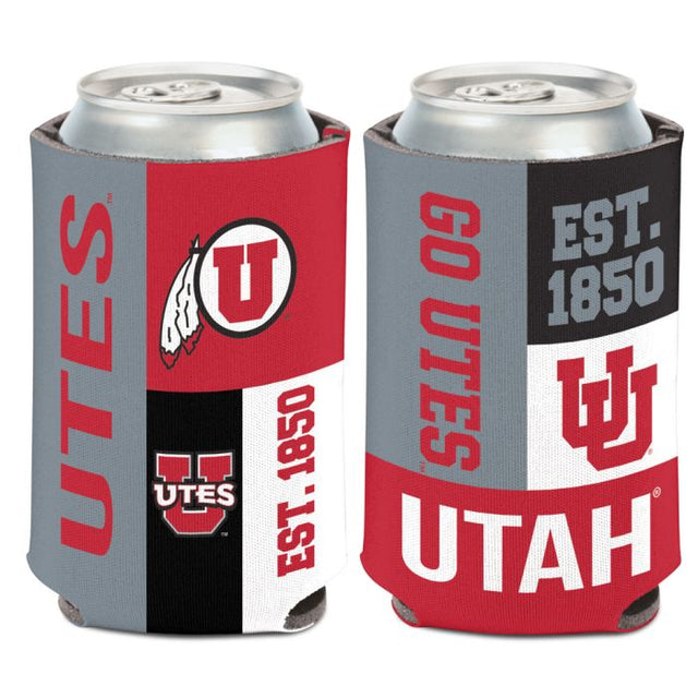 Hielera para latas Utah Utes COLOR BLOCK de 12 oz.