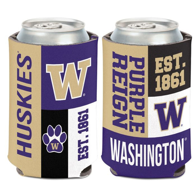 Washington Huskies COLOR BLOCK Can Cooler 12 oz.