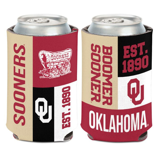 Oklahoma Sooners COLOR BLOCK Can Cooler 12 oz.