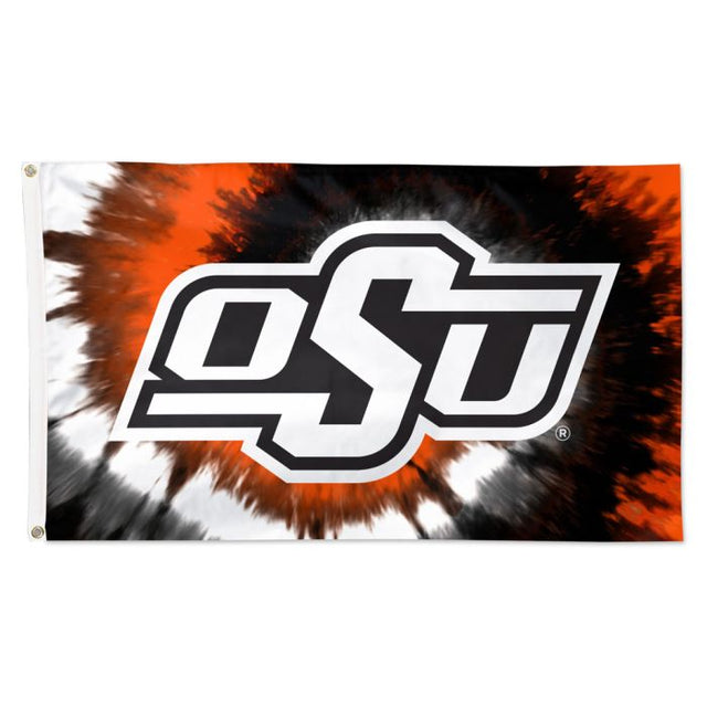 Bandera teñida anudada de los Oklahoma State Cowboys - Deluxe 3' X 5'