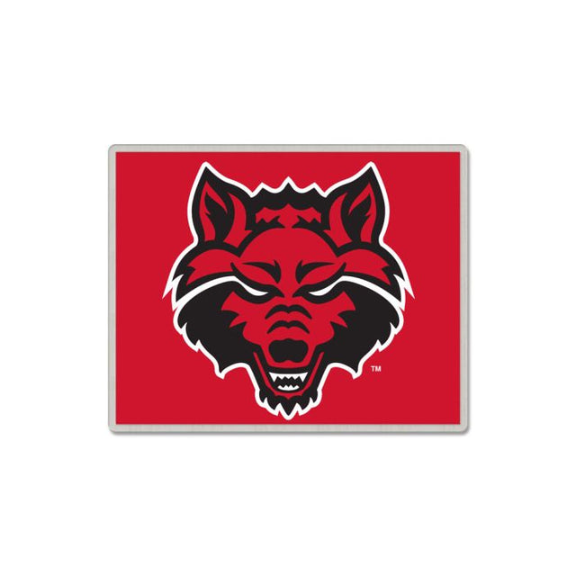 Tarjeta de joyería con pin de colección de los Arkansas State Red Wolves