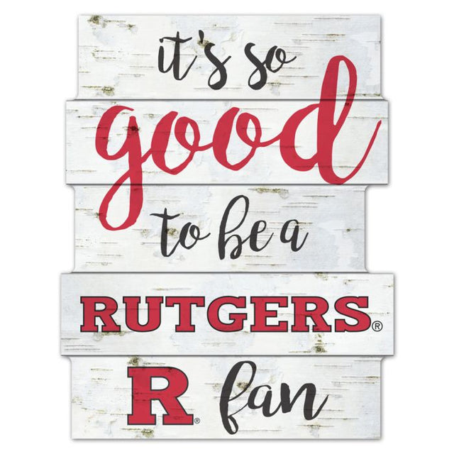 Rutgers Scarlet Knights Wood Sign 11"X14"