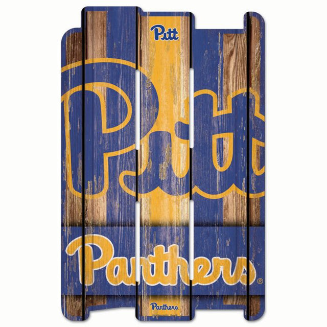 Letrero de madera con forma de tablón de Pittsburgh Panthers Letrero de madera para cerca