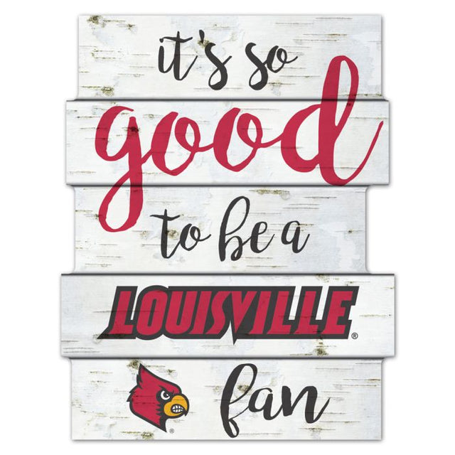 Louisville Cardinals Wood Sign 11"X14"