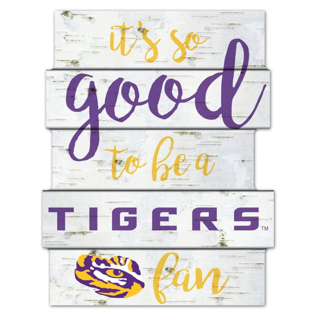 LSU Tigers Wood Sign 11"X14"