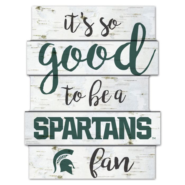 Michigan State Spartans Wood Sign 11"X14"