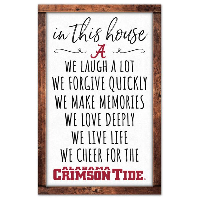 Alabama Crimson Tide Wood Sign 11" x 17" 1/4" thick