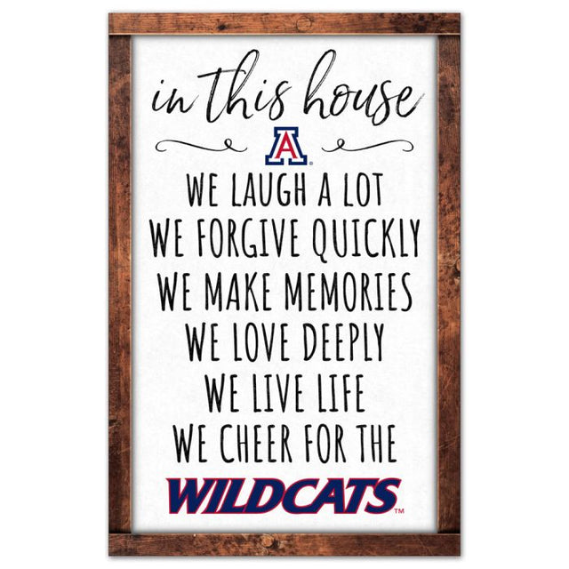 Arizona Wildcats Wood Sign 11" x 17" 1/4" thick