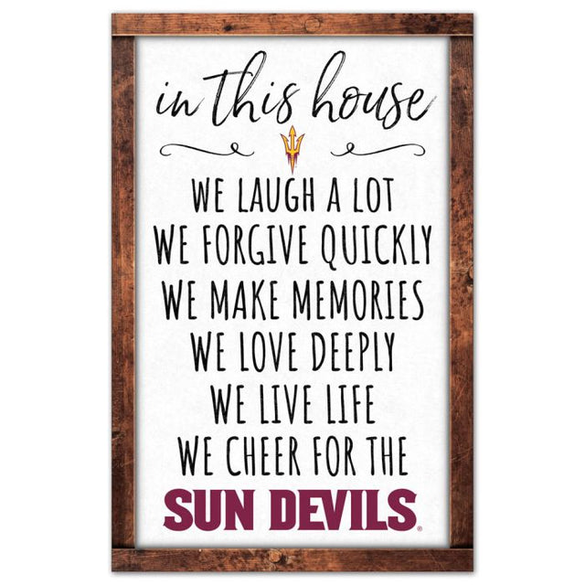 Letrero de madera de Arizona State Sun Devils, 11" x 17", 1/4" de grosor