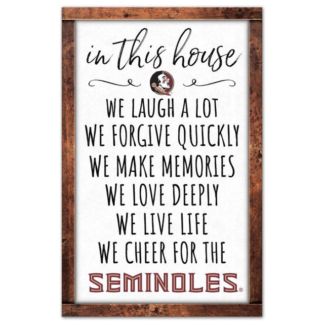 Florida State Seminoles Wood Sign 11" x 17" 1/4" thick