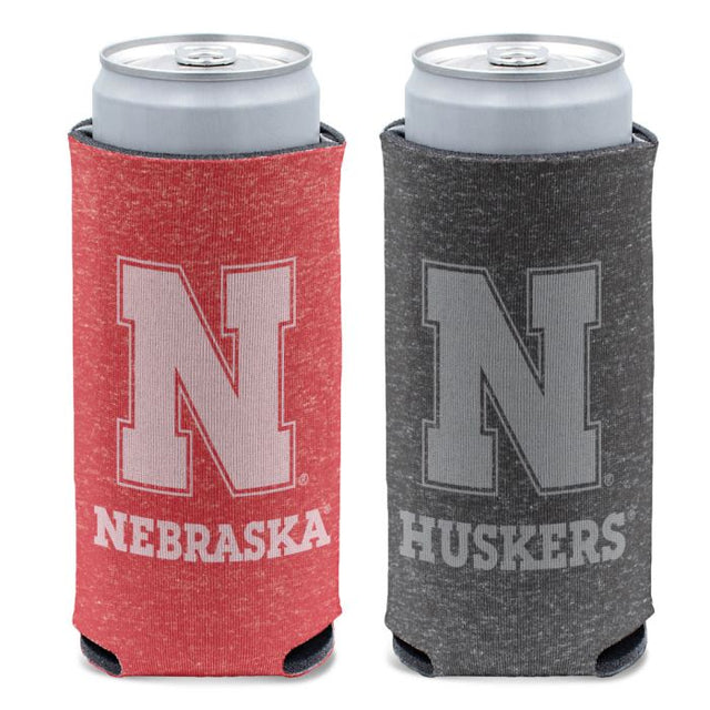 Enfriador de lata delgado de 12 oz de Nebraska Cornhuskers