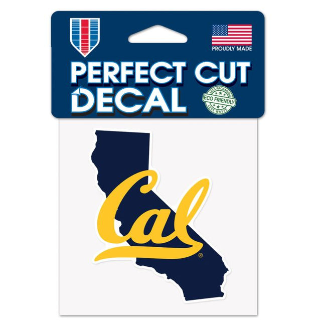 California Golden Bears STATE SHAPE Perfect Cut Color Decal 4" x 4"