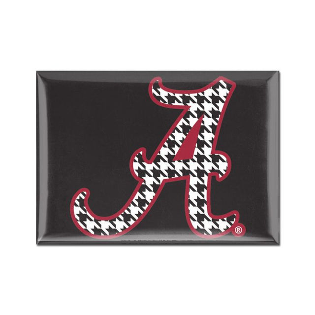 Imán de metal de Alabama Crimson Tide/Houndstooth de 2,5" x 3,5"