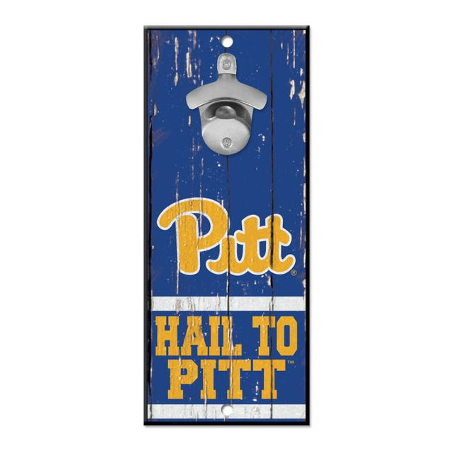 Pittsburgh Panthers Bottle Opener Sign 5x11