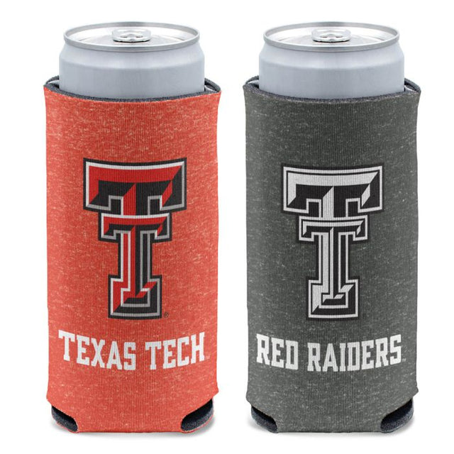 Enfriador de latas delgado de 12 oz con diseño jaspeado de los Texas Tech Red Raiders