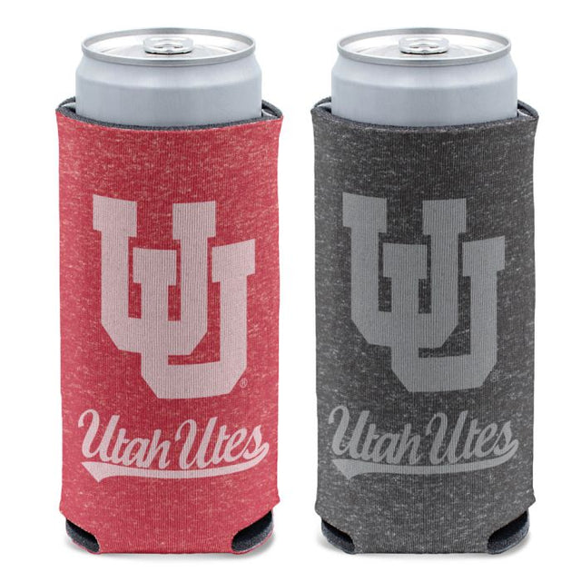 Hielera delgada para latas de 12 oz de Utah Utes HEATHERED