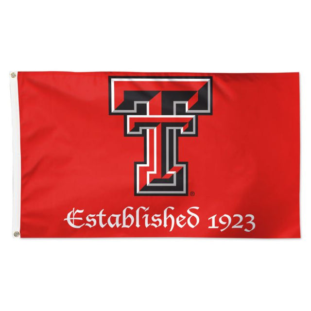 Bandera de los Texas Tech Red Raiders ESTABLECIDA - Deluxe 3' X 5'