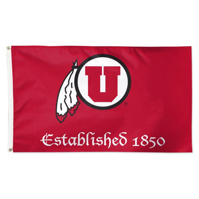 Utah Utes ESTABLISHED Flag - Deluxe 3' X 5'