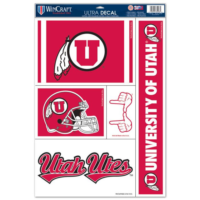 Utah Utes Multi Use Decal 11" x 17"