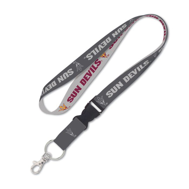 Arizona State Sun Devils CHARCOAL Lanyard w/detachable buckle 1"