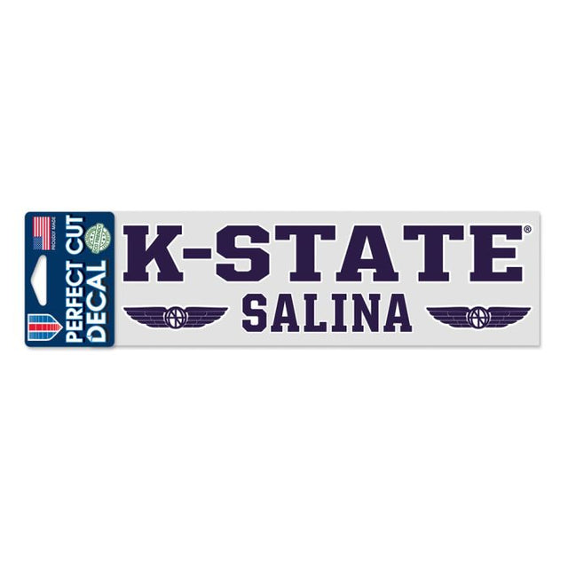 Calcomanías de corte perfecto SALINA de Kansas State Wildcats de 3" x 10"