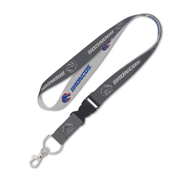 Boise State Broncos CHARCOAL Lanyard w/detachable buckle 1"