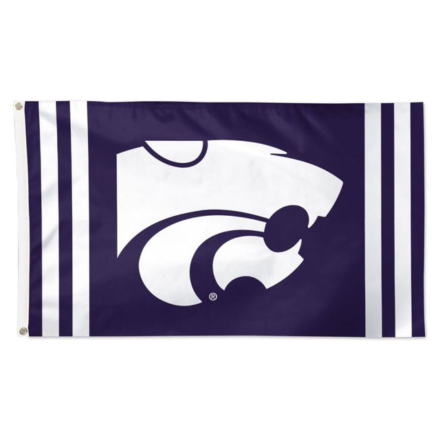 Bandera de rayas verticales de los Kansas State Wildcats, de lujo, 3 x 5 pies