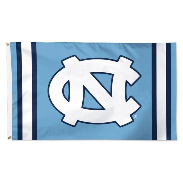 Bandera de los Tar Heels de Carolina del Norte con rayas verticales: Deluxe, 3' x 5'