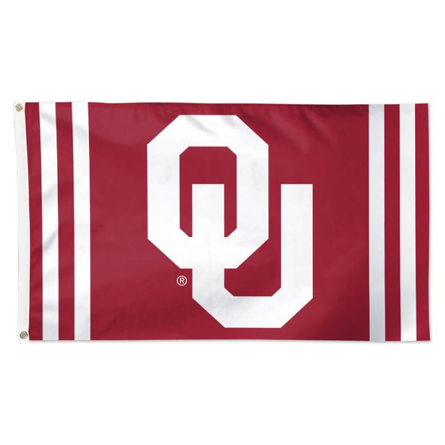 Oklahoma Sooners VERTICAL STRIPES Flag - Deluxe 3' X 5'