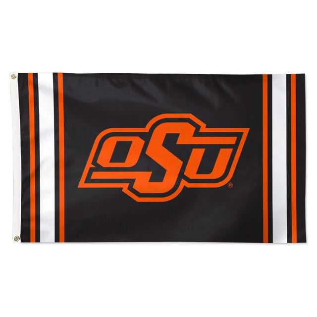 Bandera de lujo de los Oklahoma State Cowboys con rayas verticales, 3 x 5 pies