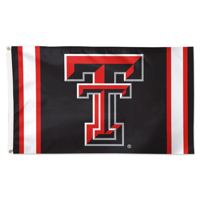 Bandera de lujo de los Texas Tech Red Raiders con rayas verticales, 3 x 5 pies