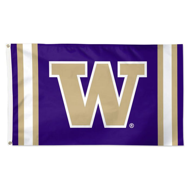 Washington Huskies VERTICAL STRIPES Flag - Deluxe 3' X 5'