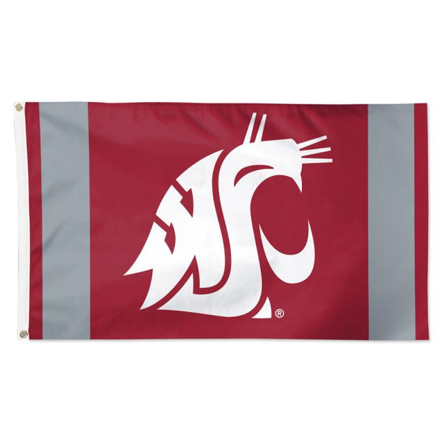 Bandera de rayas verticales de los Washington State Cougars, de lujo, 3 x 5 pies