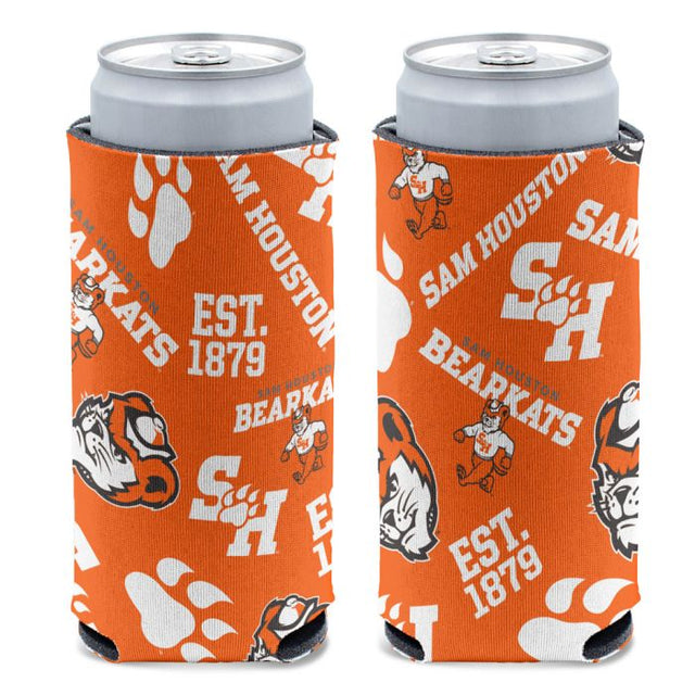 Sam Houston State Bearkats SCATTER PRINT 12 oz Slim Can Cooler