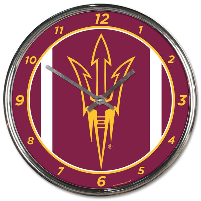 Arizona State Sun Devils Chrome Clock